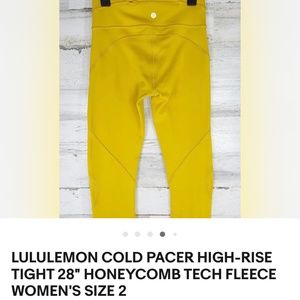 Lululemon yellow tights  size 2